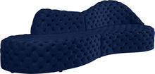 Load image into Gallery viewer, Royal Navy Velvet 2pc. Sectional