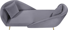 Load image into Gallery viewer, Nolan Grey Velvet Chaise