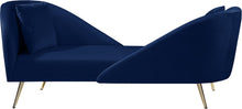 Load image into Gallery viewer, Nolan Navy Velvet Chaise
