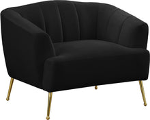 Load image into Gallery viewer, Tori Black Velvet Chair
