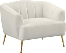 Load image into Gallery viewer, Tori Cream Velvet Chair