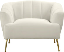 Load image into Gallery viewer, Tori Cream Velvet Chair