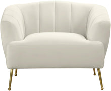 Load image into Gallery viewer, Tori Cream Velvet Chair
