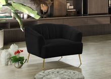 Load image into Gallery viewer, Tori Black Velvet Chair
