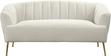 Load image into Gallery viewer, Tori Cream Velvet Loveseat