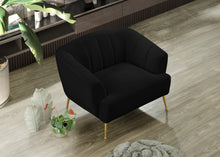 Load image into Gallery viewer, Tori Black Velvet Chair