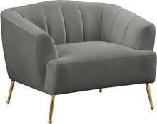 Load image into Gallery viewer, Tori Grey Velvet Chair