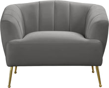 Load image into Gallery viewer, Tori Grey Velvet Chair