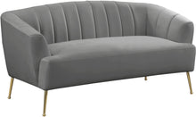 Load image into Gallery viewer, Tori Grey Velvet Loveseat
