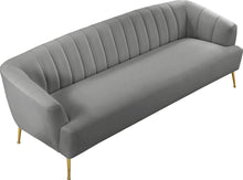 Load image into Gallery viewer, Tori Grey Velvet Sofa