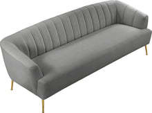 Load image into Gallery viewer, Tori Grey Velvet Sofa