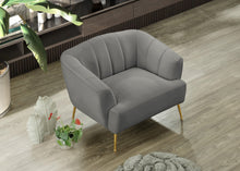 Load image into Gallery viewer, Tori Grey Velvet Chair