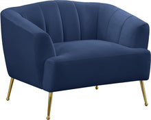 Load image into Gallery viewer, Tori Navy Velvet Chair