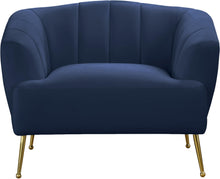 Load image into Gallery viewer, Tori Navy Velvet Chair
