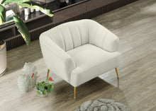 Load image into Gallery viewer, Tori Cream Velvet Chair