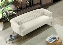 Load image into Gallery viewer, Tori Cream Velvet Sofa