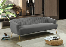 Load image into Gallery viewer, Tori Grey Velvet Sofa