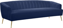 Load image into Gallery viewer, Tori Navy Velvet Sofa