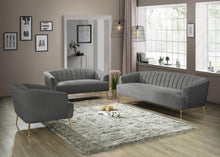 Load image into Gallery viewer, Tori Grey Velvet Sofa