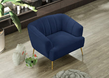 Load image into Gallery viewer, Tori Navy Velvet Chair