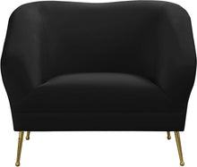 Load image into Gallery viewer, Hermosa Black Velvet Chair