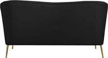 Load image into Gallery viewer, Hermosa Black Velvet Loveseat