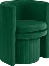 Load image into Gallery viewer, Selena Green Velvet Accent Chair and Ottoman Set