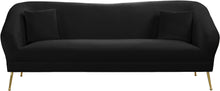 Load image into Gallery viewer, Hermosa Black Velvet Sofa