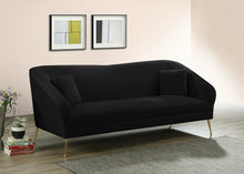 Load image into Gallery viewer, Hermosa Black Velvet Sofa