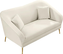 Load image into Gallery viewer, Hermosa Cream Velvet Loveseat