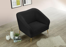 Load image into Gallery viewer, Hermosa Black Velvet Chair