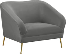 Load image into Gallery viewer, Hermosa Grey Velvet Chair
