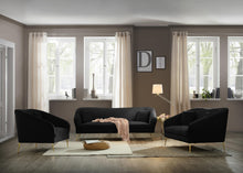 Load image into Gallery viewer, Hermosa Black Velvet Sofa