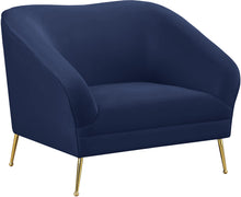 Load image into Gallery viewer, Hermosa Navy Velvet Chair