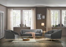 Load image into Gallery viewer, Hermosa Grey Velvet Loveseat