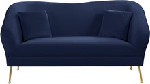 Load image into Gallery viewer, Hermosa Navy Velvet Loveseat