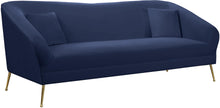 Load image into Gallery viewer, Hermosa Navy Velvet Sofa