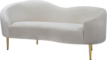 Load image into Gallery viewer, Ritz Cream Velvet Loveseat