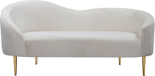 Load image into Gallery viewer, Ritz Cream Velvet Loveseat