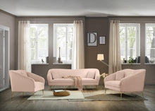 Load image into Gallery viewer, Hermosa Pink Velvet Sofa
