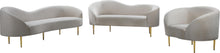 Load image into Gallery viewer, Ritz Cream Velvet Chair
