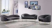 Load image into Gallery viewer, Ritz Grey Velvet Loveseat