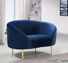 Load image into Gallery viewer, Ritz Navy Velvet Chair