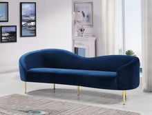 Load image into Gallery viewer, Ritz Navy Velvet Sofa