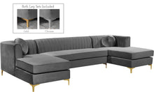 Load image into Gallery viewer, Graham Grey Velvet 3pc. Sectional