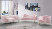 Load image into Gallery viewer, Ritz Pink Velvet Loveseat