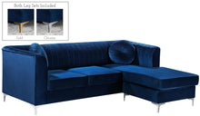Load image into Gallery viewer, Eliana Navy Velvet 2pc. Reversible Sectional