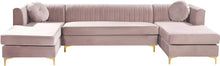 Load image into Gallery viewer, Graham Pink Velvet 3pc. Sectional