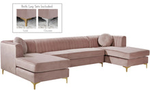 Load image into Gallery viewer, Graham Pink Velvet 3pc. Sectional