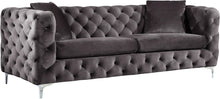 Load image into Gallery viewer, Scarlett Grey Velvet Sofa